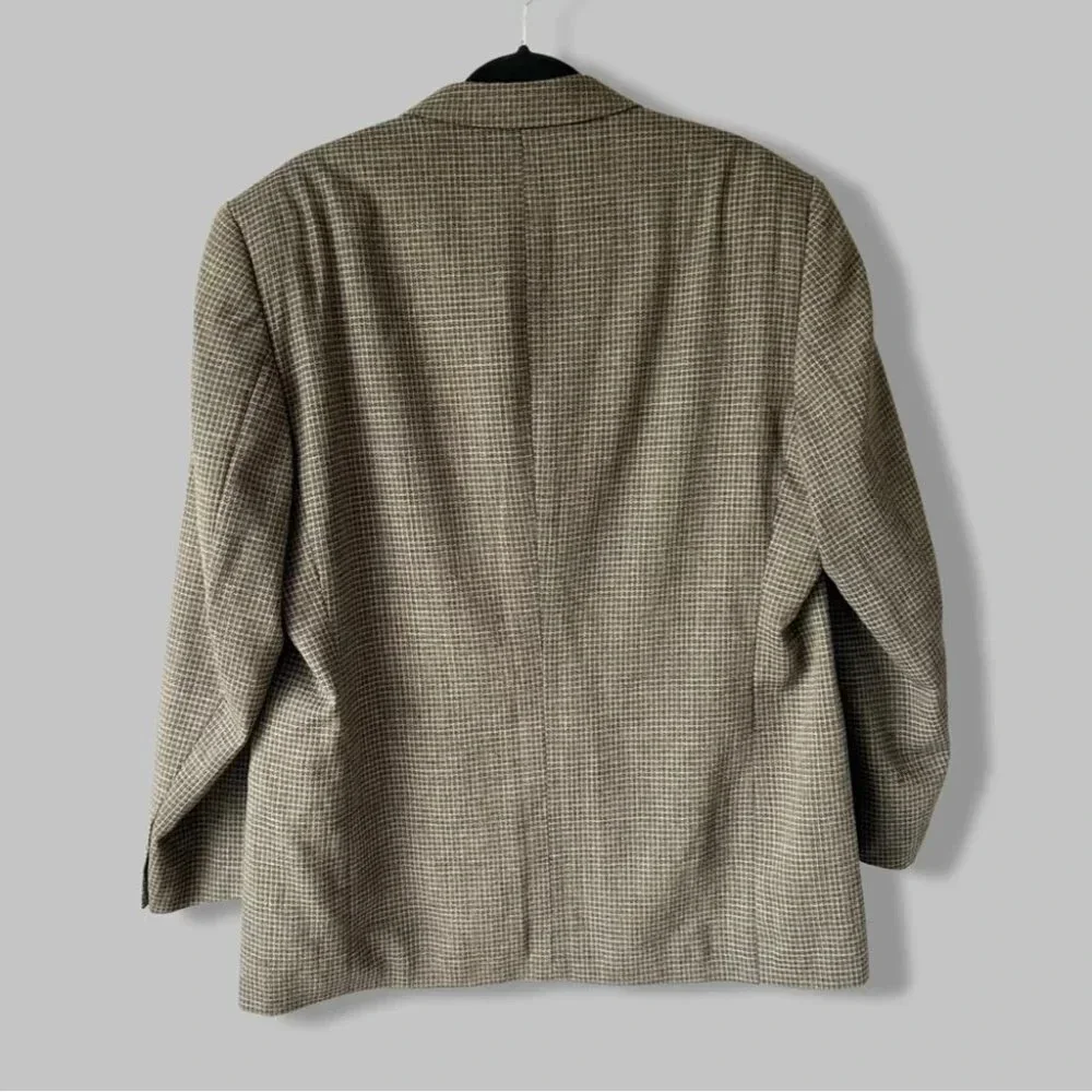 Vintage Moores Union Made Pure Wool High Twist Checked Blazer